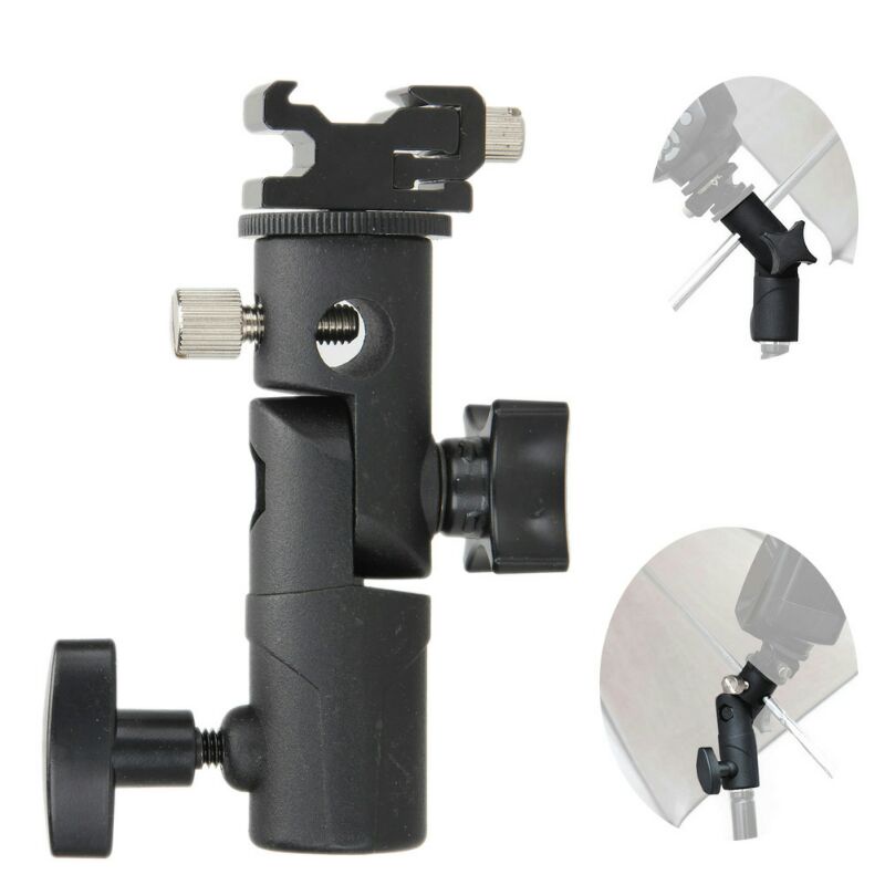 Hot Shoe Swivel Lampu Flash Kamera For Studio Tripod Light Stand Qm3625