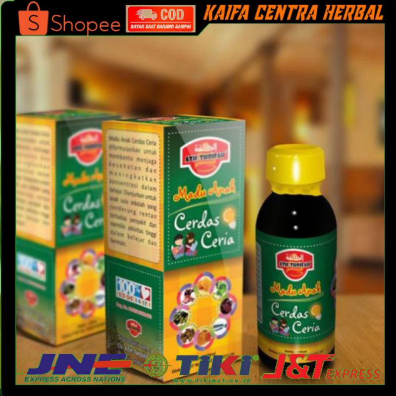 Madu Cerdas Ceria untuk Anak Plus Albumin Pegagan Kulit Manggis Zaitun Dll Original Ath-Thoifah