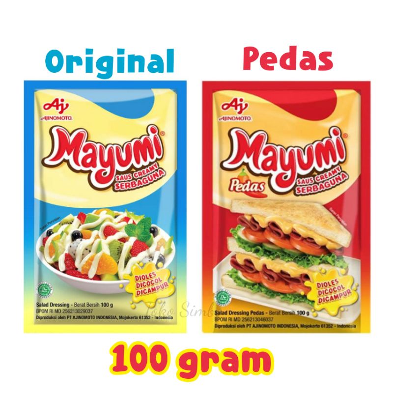

Mayumi mayonnaise siap saji saos mayo mayones pedas sachet 100 gr