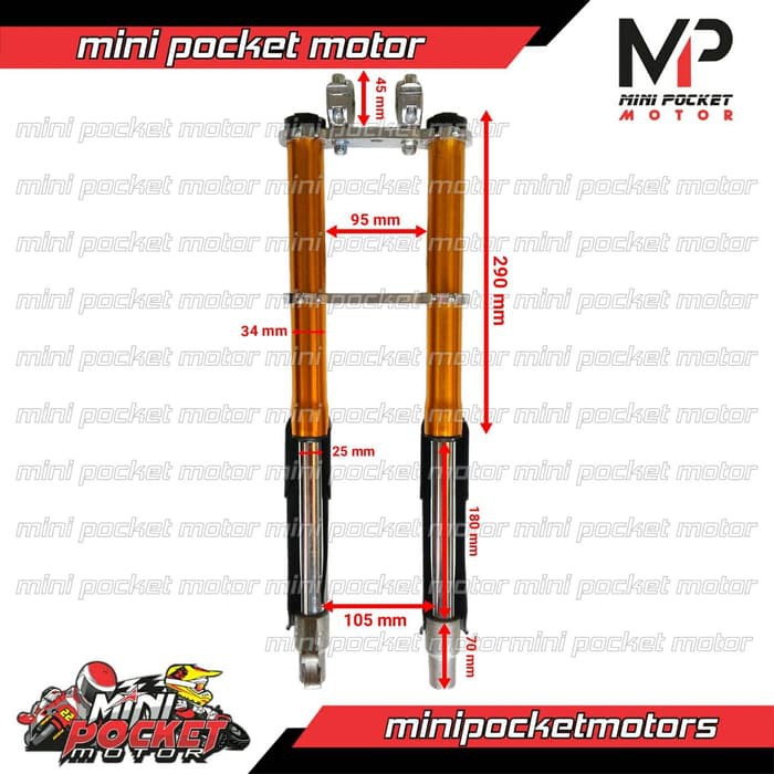 Shock Depan Usd Kit Mini Trail / Mini Dirt Bike 50Cc Mesin Tarik New Original