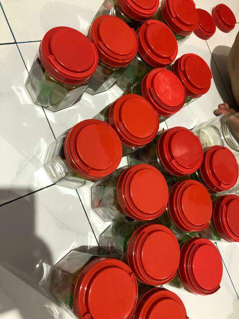 Toples/jar Plastik Gagang/ Hexagonal/segi Delapan 1 Liter