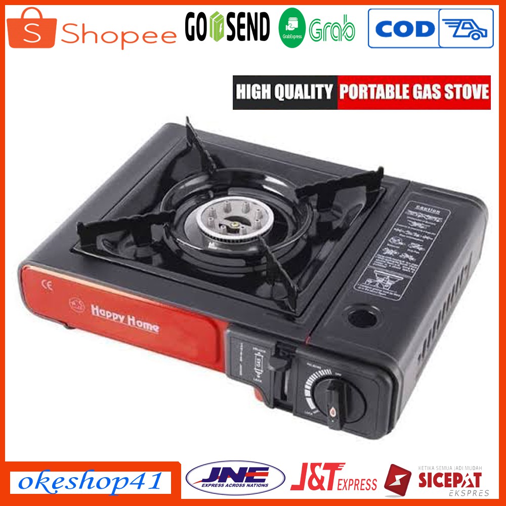 Happy Home Portable Gas Stove Kompor Portable 2 Fungsi Gas Kaleng dan Elpiji