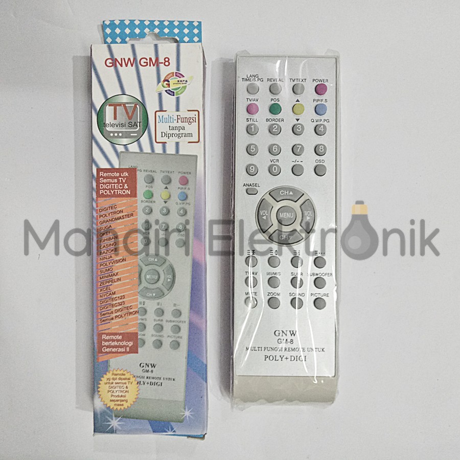 Remot TV Tabung Polytron Digitech GNW GM8