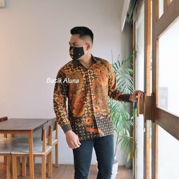 Batik Cowok Modern Batik Slimfit Premium Pria Batik Solo Pria Slim Fit Lengan Panjang Aluna Gba 092