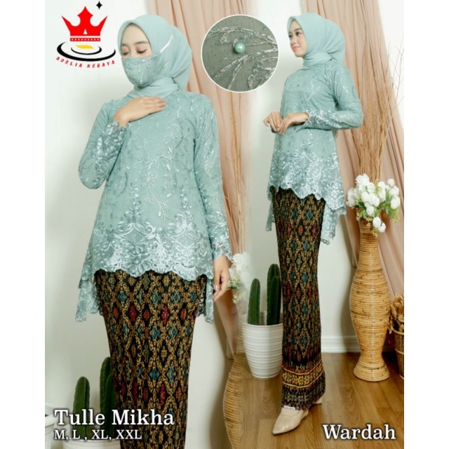 ADE> SET KEBAYA MIKHA - BAJU KEBAYA MODERN - KEBAYA AKAD CANTIK - OUTFIT BAJU PESTA -KEBAYA WISUDA-Wardah