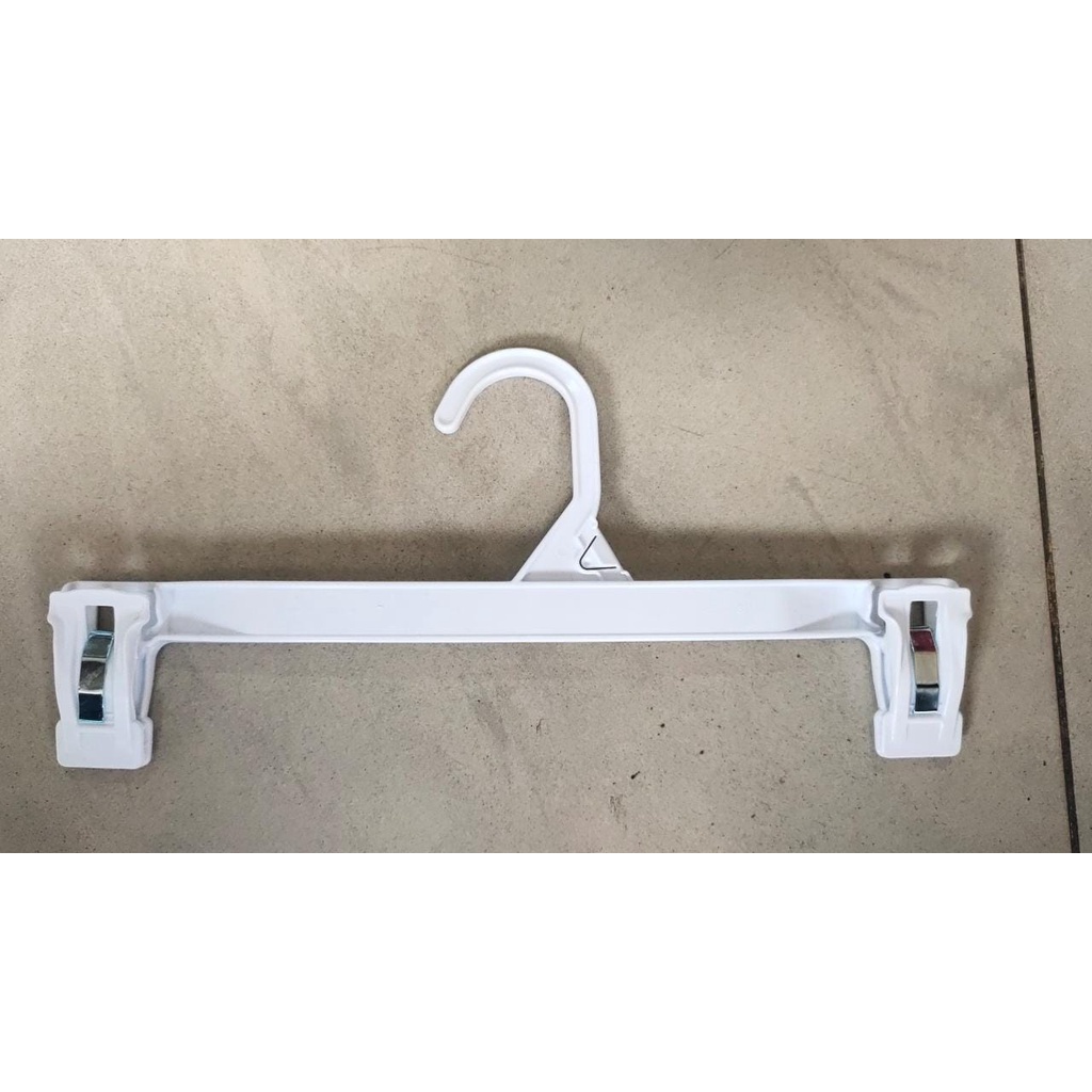 JEPIT CELANA PLASTIK 30 CM HANGER JEPIT - HANGER JEPIT CELANA - GANTUNGAN BAJU JEPIT PLASTIK - HANGER BAJU JEPIT BAHAN KUAT DAN BERKUALITAS TEBAL-PUTIH 30 CM
