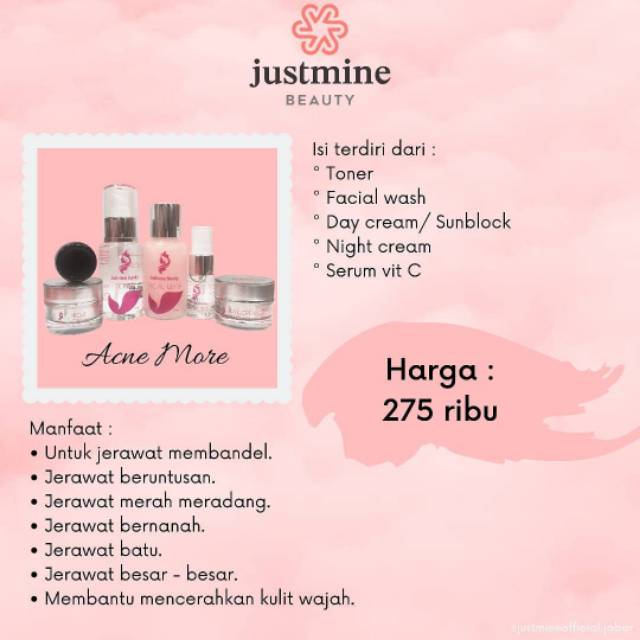Justmine acne more / justmine beauty / justmine acne parah