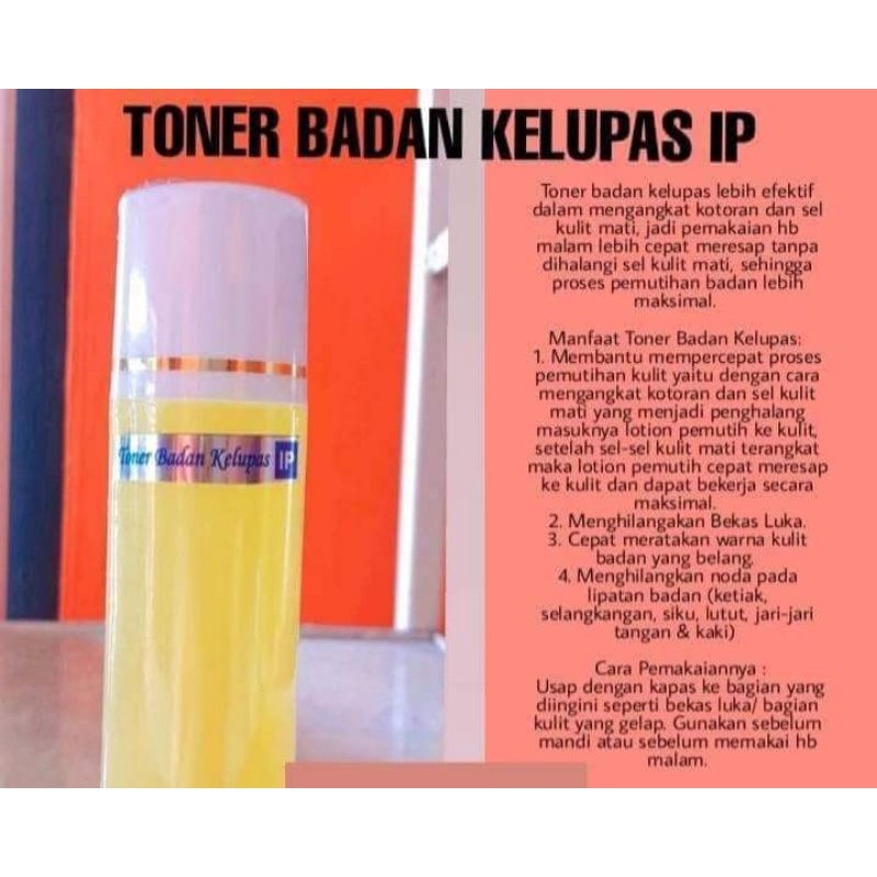 TONER BADAN WHITENING SUPER | TONER BADAN KELUPAS IP | TONER BADAN STRONG IP | SABUN BADAN WHITENING SUPER