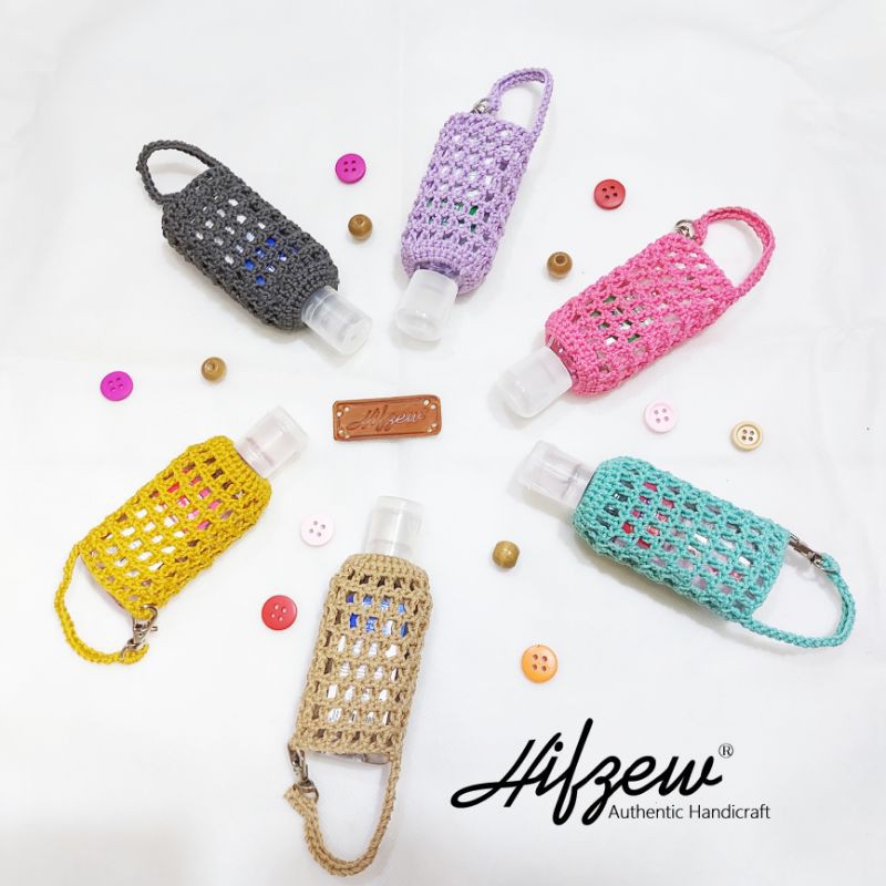 Hand Sanitizer holder rajut by Hifzew handicraft / Gantungan Hand Sanitizer / Holder Hand Sanitizer