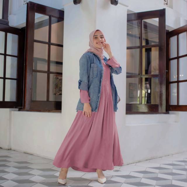 Inayah basic dress Rose by Vanilla Hijab