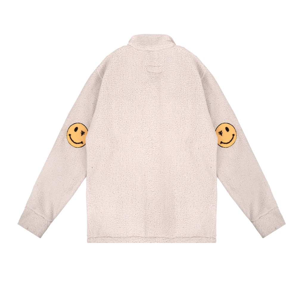 SOUBI SMILEY CARDIGAN SHERPA