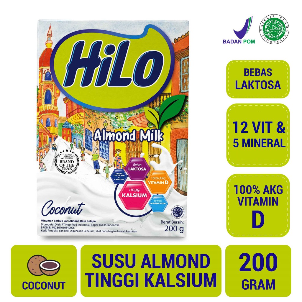 

HiLo Almond Milk Coconut 200 gram - Susu Tinggi Kalsium