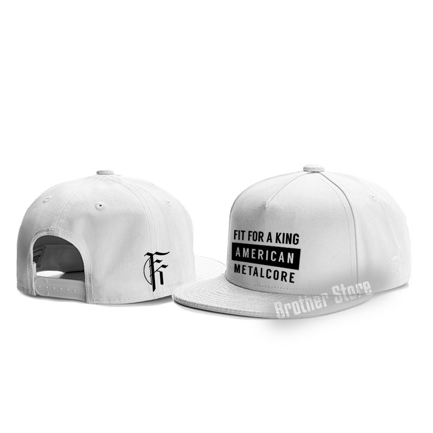 Topi Snapback  American Metalcore Black  - White Premium