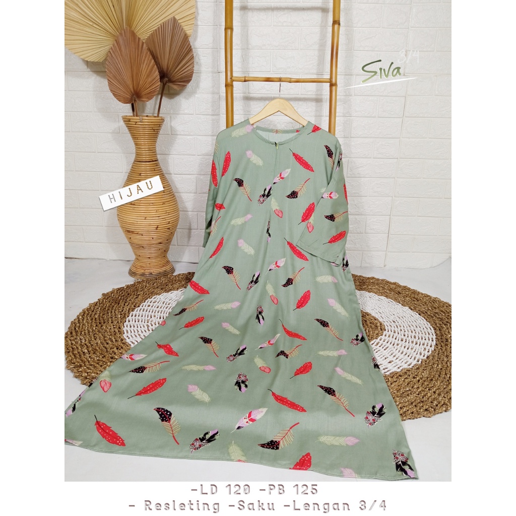LD 120 - LD 140 Daster Gamis LONG JUMBO  Busui Lengan Tangan 3/4  | LT Oriani