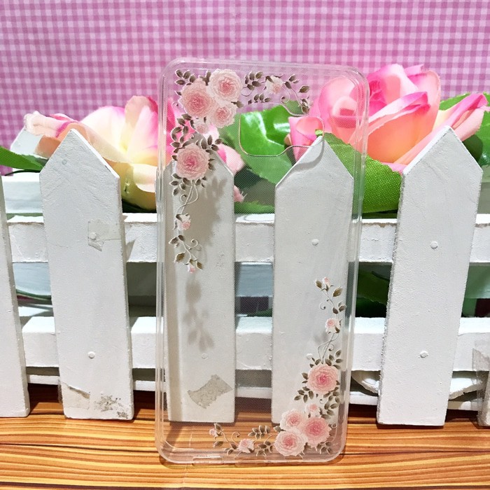 Case Softcase BEning Transparan Custom Flower Samsung A310 A3 2016 AD751