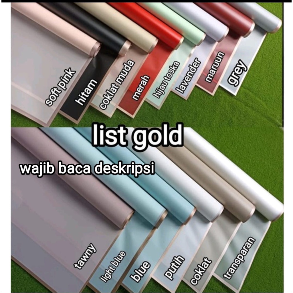 

5 LBR KERTAS CELLOPHANE HITAM LIST GOLD