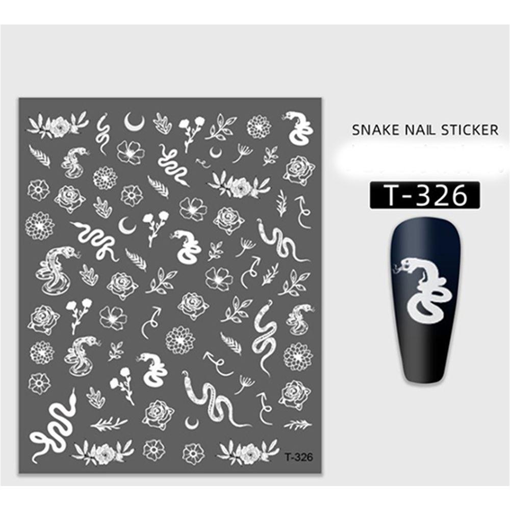 R-flower Nail Sticker Dekorasi Perekat Anti Air Desain Bunga