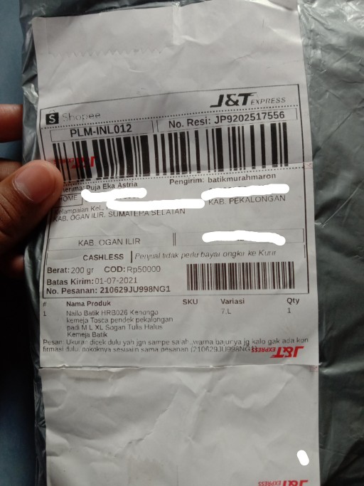 Nailo Batik Hrb026 Kenongo Kemeja Tosca Pendek Pekalongan Padi M L Xl Sogan Tulis Halus Kemeja Batik