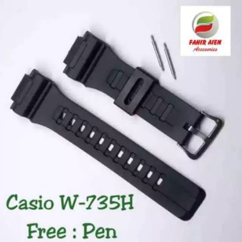 Strap Tali Jam Tangan Casio W735H W-735H W735H W-735H