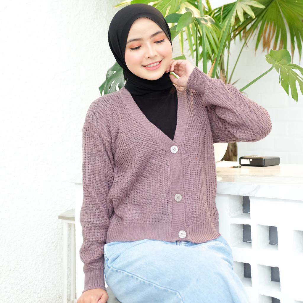 TEZY CROP CARDI - outer murah / cardigan murah / simple outer / cardigan wanita