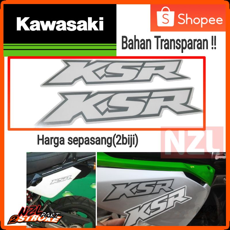sticker stiker emblem logo tulisan body belakang kanan kiri set kawasaki KSR 110 pro replika bukan o