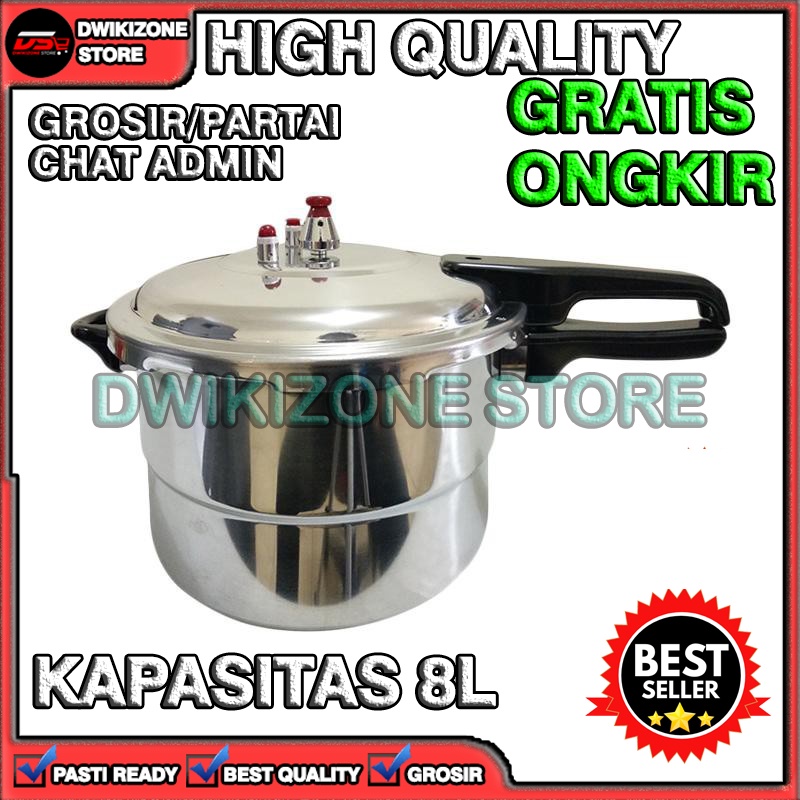 [DZS] PANCI PRESTO 8L 8 LITER 8 L BESAR HAPPY CALL TUTUP KACA