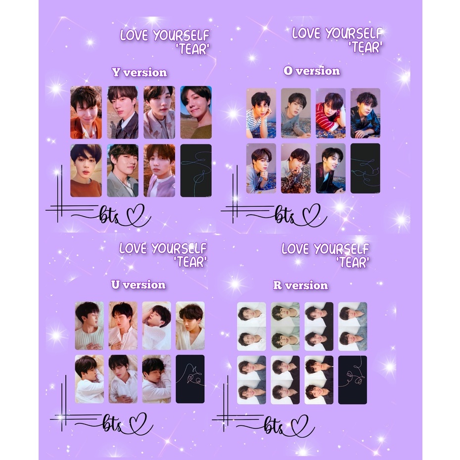 PC BTS PHOTOCARD TEAR LOVE YOURSELF UNOFFICIAL