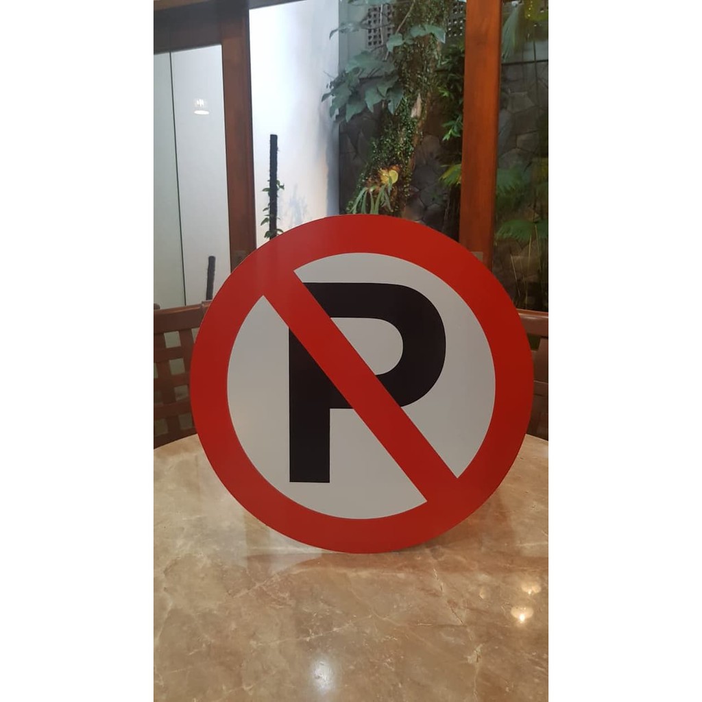 

Rambu DILARANG PARKIR Papan Sign ACP Komposit Aluminium Lingkaran 60cm