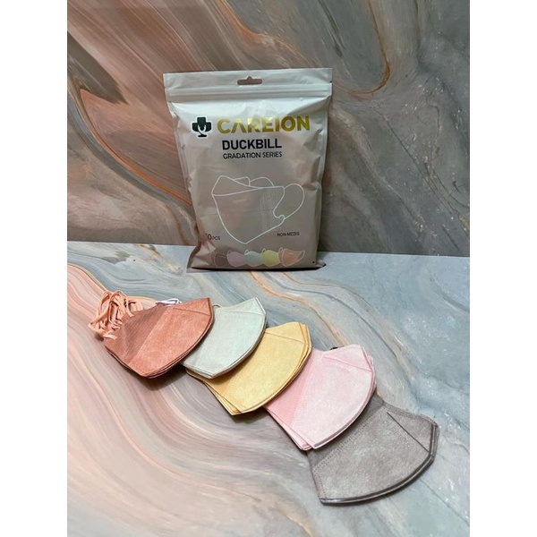 Masker Duckbil / Duckbill Careion Warna Gradasi / Full Colour Pelangi 3 Ply 50pcs