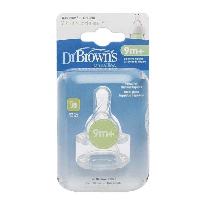 Dr. Brown's standar Nipple 9m+ (2 Pcs) / Dot Botol Susu Wide Neck Dr Browns