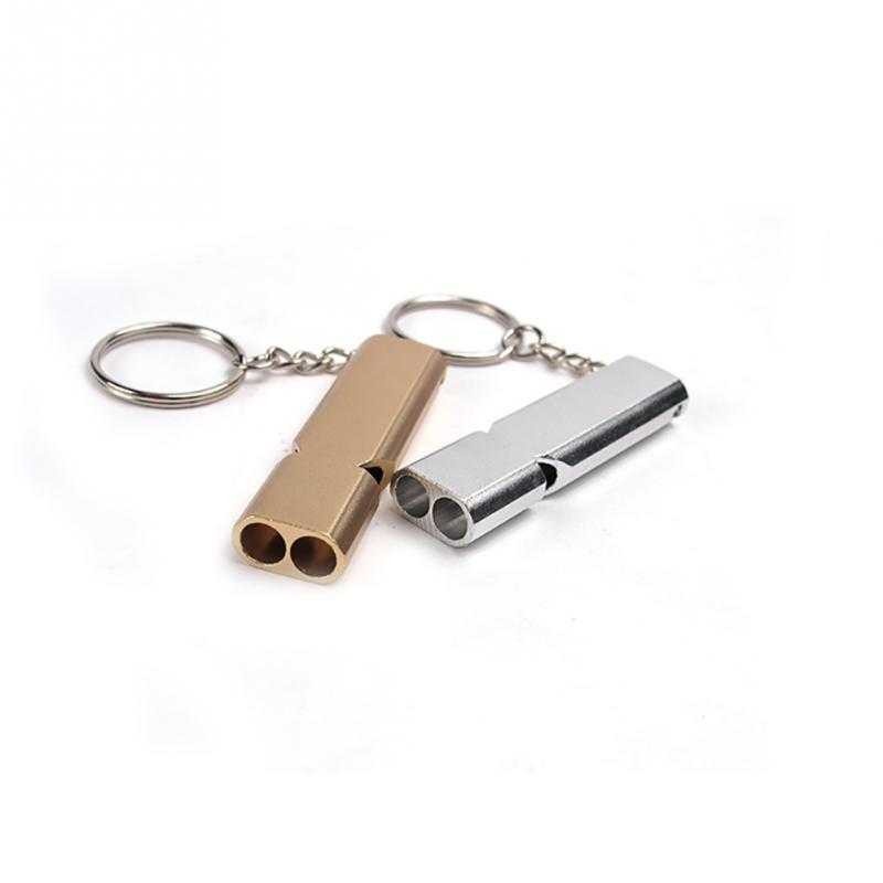 Peluit whistle Aluminium Gantungan Kunci Adventure Outdoor Survival