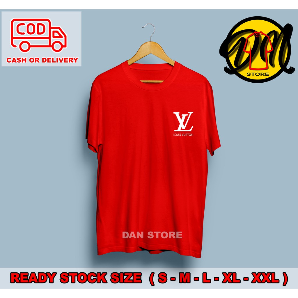 Kaos Lengan Pendek / Kaos Sablon LOUIS VUITTON / Kaos Sablon Pria Wanita Cotton Combad 30s