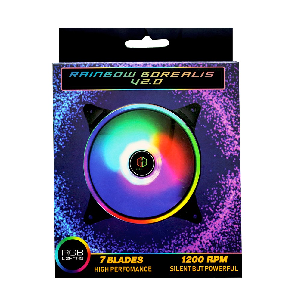 CUBE GAMING FAN RAINBOW BOREALIS