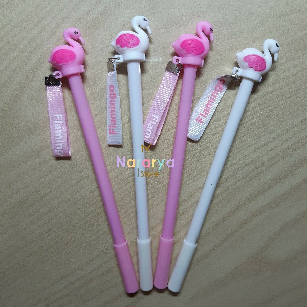 

2x Gel Pen Flamingo Tali / Gel Pen Karakter / Gel Pen Lucu / Pulpen Lucu / Alat Tulis Sekolah