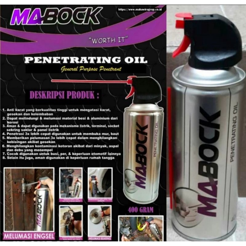 Jual Penetrating Oil Pelumas Mabock Antikarat Bkn Wd Anti Karat 400ml ...