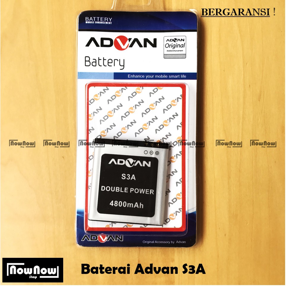 Baterai Advan S3A Original Double Power Batre Batrai Battery HP