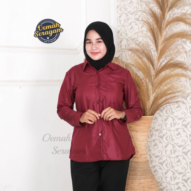 (M,L,XL)kemeja toyobo wanita/ Kemeja basic wanita /kemeja polos wanita