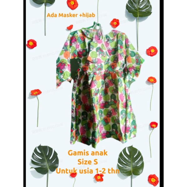 gamis anak katun/busana muslim anak /busana muslim lucu/busana muslim anak perempuan