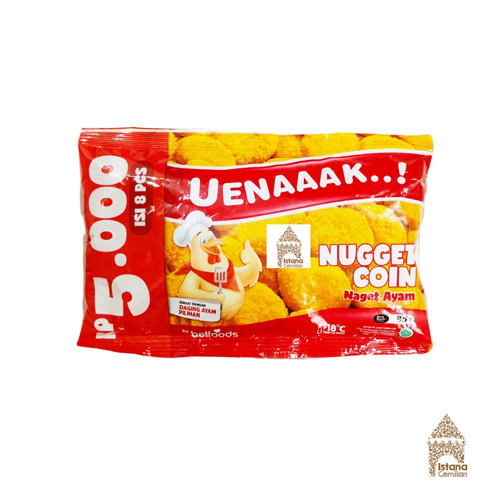 Belfoods Uenaaak Nugget / Naget Ayam COIN 85 / Crispy 90 Gram