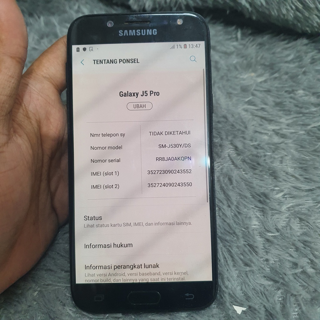 Hp Second Samsung J5 Pro 3/32