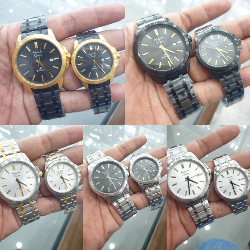 Jam Tangan Alexander Christie 1017 AC 1017 Tali Stainless Mesin Baterai Original garansi 1thn