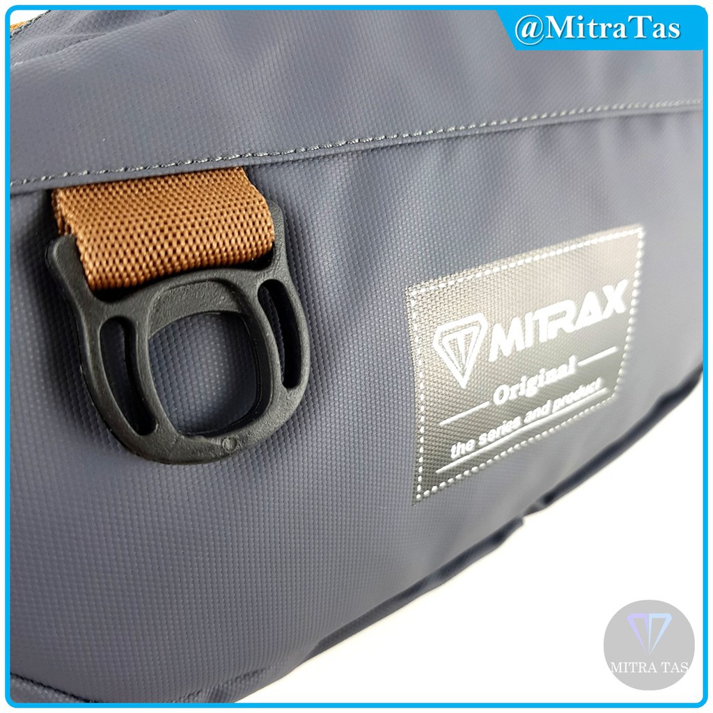 Waist Bag Mitrax Seis Bahan Kulit Bimo Waterproof! Tas Pinggang / Waistbag Pria Keren Anti Air!