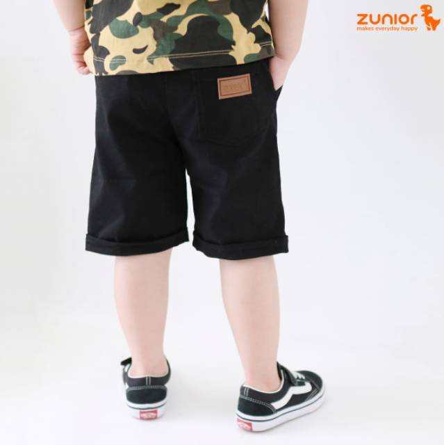 Celana Pendek Anak Premium Zunior Hitam 1-9 Tahun