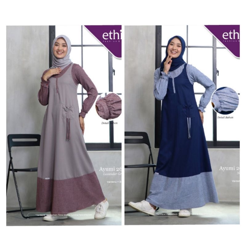 Ethica Gamis Ayumi 265 Navy/lavender green