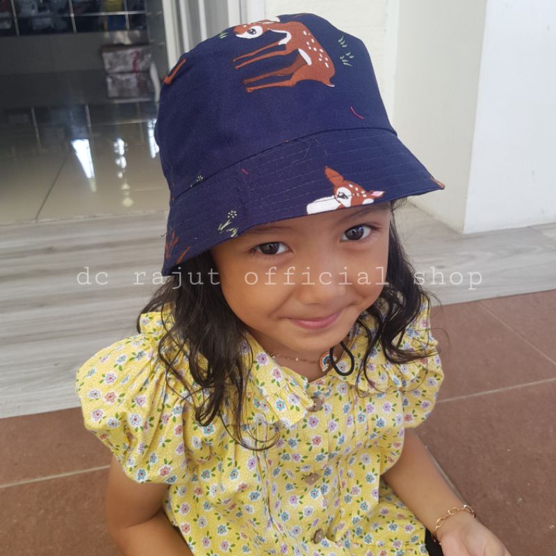 bucket hat anak , topi anak tali