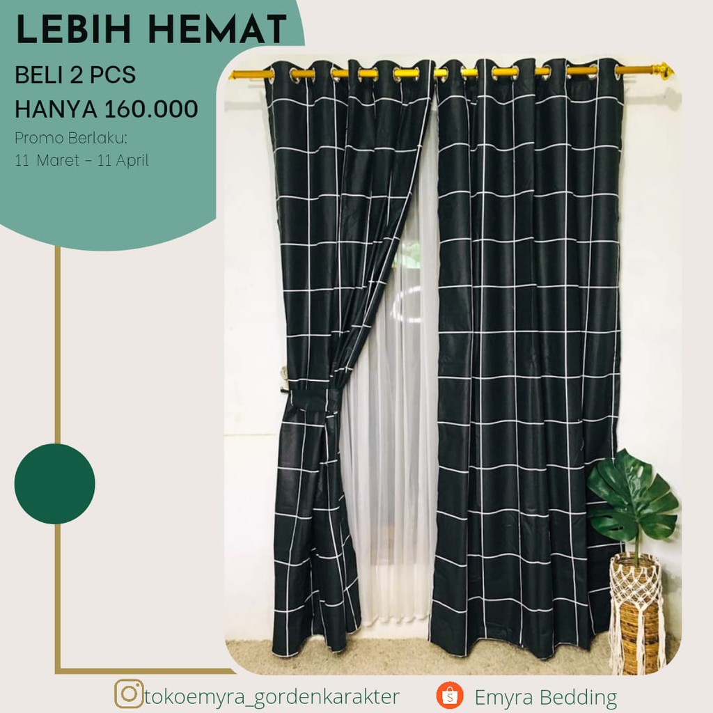 GORDEN SMOKRING BIASA MOTIF PIAZZA HITAM