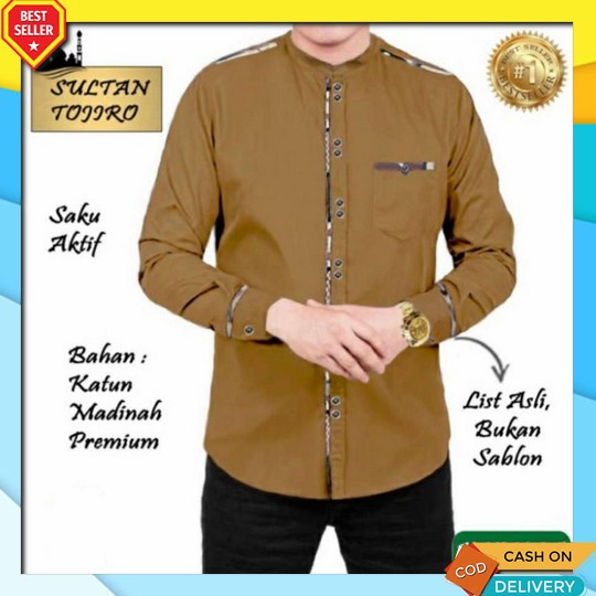 Baju Koko Gus Azmi Lengan Panjang Kemeja Koko Kemko Farhan Batik Terbaru Koko Lengan Panjang Lengan 