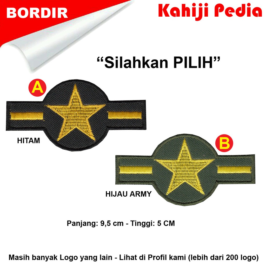 Patch bordir us army insignia roundel emblem bordir