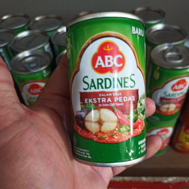 

Sarden kaleng abc saus ekstra pedas