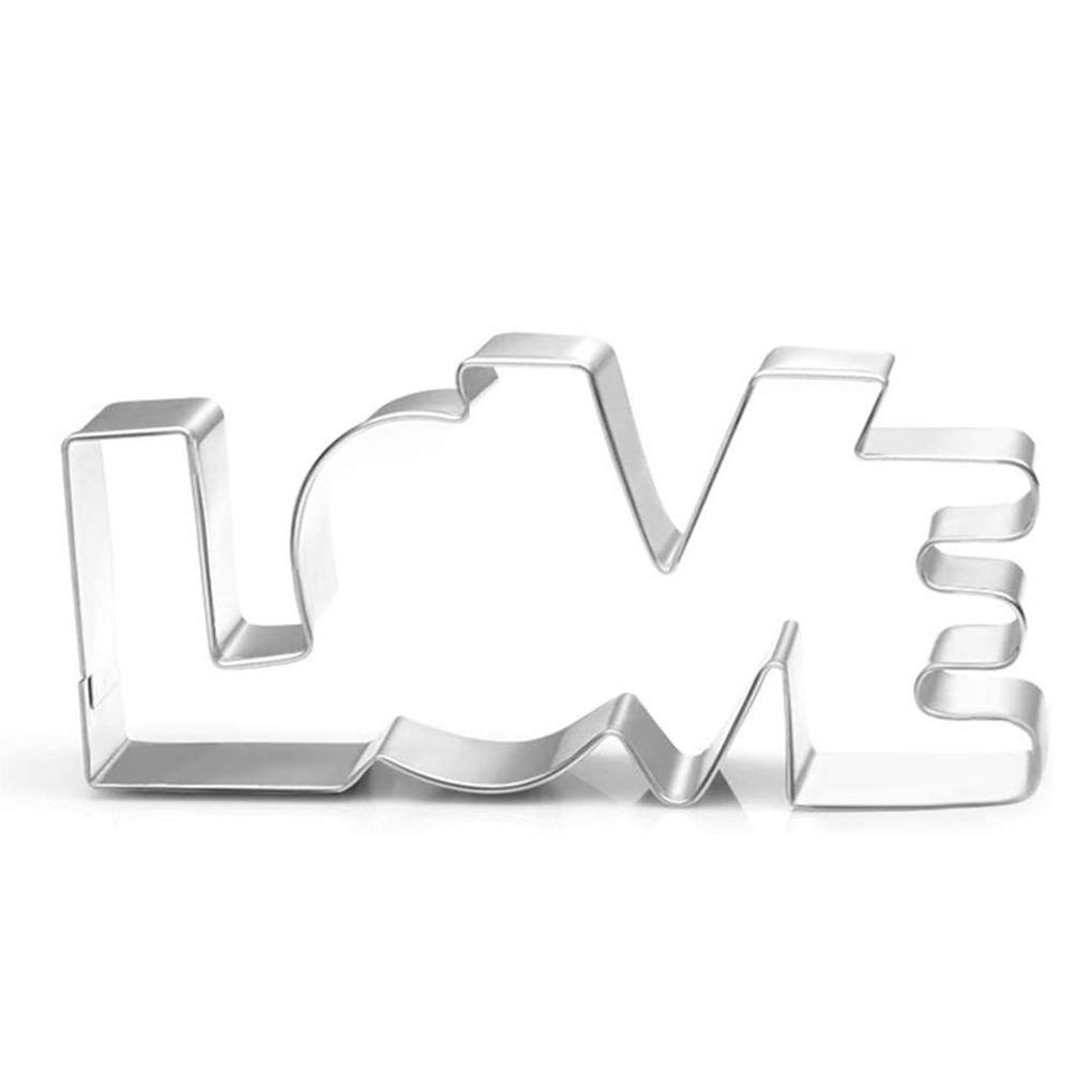 (house2020) 8pcs / Set Cetakan Kue / Biskuit Bentuk Hati Bahan Stainless Steel Untuk Hari Valentine